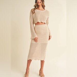 Mable Crochet Skirt Set